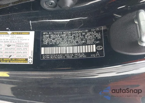 2016 Lexus Rc 200T z USA, uszkodzony, nr VIN JTHHA5BC6G5000777